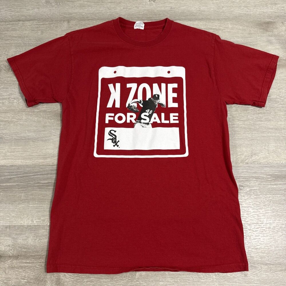 Chris Sale Shirt Chicago White Sox Baseball Men's Red Jerzees Medium 100% Cotton